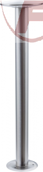 LED Sockelleuchte Stand, 65cm, Ø:128mm, 6Watt, 360lm, IP 44, Edelstahl - PUERTO