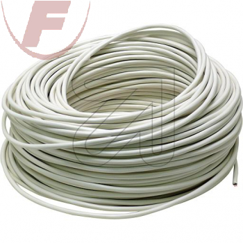 H05VV-F 2x0,75mm² PVC-Schlauchleitung weiß - 100m Ring - (NYMHY)