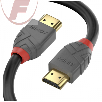 LINDY Anschlusskabel HDMI-A Stecker, HDMI-A Stecker 10.00m Schwarz, Grau 36967