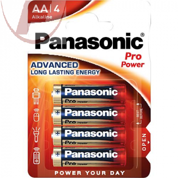 Mignon/AA, 1,5 Volt,  Alkaline-Batterie, 4er Blister, Pro Power - Panasonic