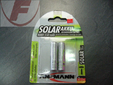 NiMH-Akku AAA (Micro) 1,2V 550mAh, SOLAR  - ANSMANN - 2er Blister