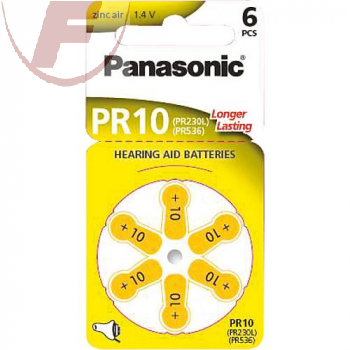 Hörgerätebatterie Typ 10, Zink-Air 1,4 Volt  (6er Pack)