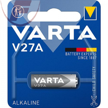 27A, Alkaline-Batterie 12 Volt, Länge: 28,2 mm, Ø: 8mm - VARTA