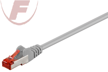 CAT 6 Patchkabel, S/FTP (PIMF), 3m, grau, 2x RJ 45 CCA Kupfergemisch