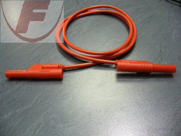 Sicherheits-Messleitung 1mm² 100cm rot PVC