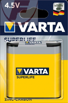 4,5 Volt-Flachbatterie, Zink-Kohle 3R12-Varta