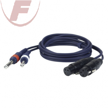 2x Mono-Klinkenste. 6,3 / 2x XLR-Kupplung, 1,5m - Audiokabel