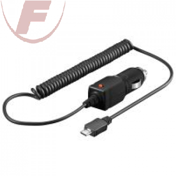 KFZ-Ladekabel (12/24 Volt) micro-USB mit Spiralanschlusskabel