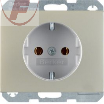 BERKER K.5 Schuko-Steckdose  Edelstahl Metall mattiert - 47157004