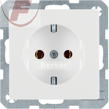 BERKER Q1 SCHUKO-Steckdose polarweiss samt - 47436089