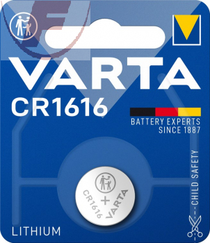 CR1616, Lithium-Knopfzelle 3Volt- Varta