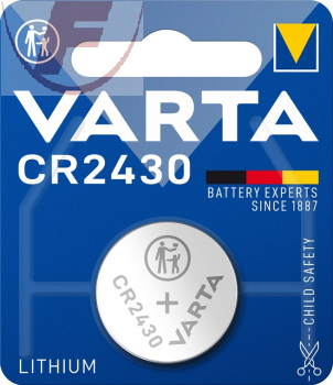 CR2430, Lithium-Knopfzelle 3Volt - Varta