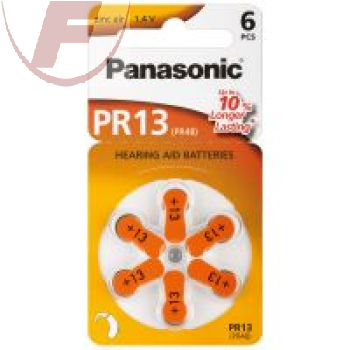 Hörgerätebatterie V 13, Zink-Air 1,4 Volt (6er Pack) Panasonic