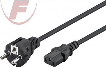 Netzkabel, 2m, Schutzkontaktstecker> Kaltgerätekupplung