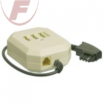 Telefonanschlußbox, TAE-F-Stecker > TAE-NFF Dose + 1x 6P4C