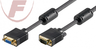 S-VGA-Kabel, 5m, 15pol. Stecker> 15pol. Buchse Full HD