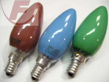 E14 Kerzenlampe 25Watt / 230Volt / blau / dimmbar