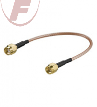 Verbinder SMA-Reverse Buchse> SMA-Stecker, vergoldet, 0,15m