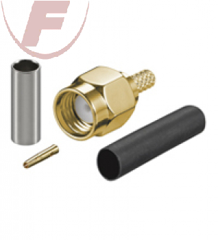 SMA Stecker für RG 174/RG316, Crimp, gerade,Reverse