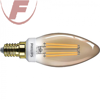 E14 LED-Kerze, 5Watt, 350lm, 2200K, 360°, Gold, dimmbar - PHILIPS