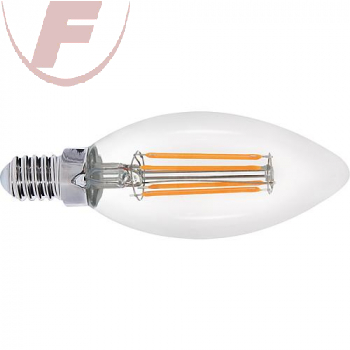 E14 LED-Kerze, Filament, 4,5Watt, 510lm, 2700K, 360º, klar - EGB