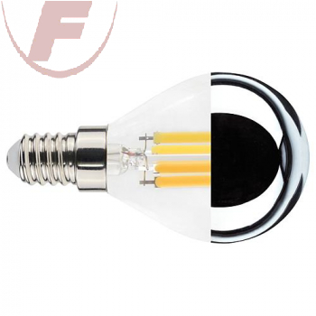 E14 LED-Kopfspiegel, Filament, 5Watt, 560lm, 2700K, 240°, silber, dimmbar