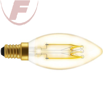 E14 LED-Kerze, Filament, 2,5Watt, 136lm, 1800K, 330°, gold, dimmbar - LED's ligh