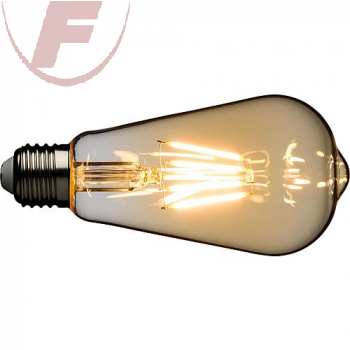 E27 LED-Kolben/Birne 4Watt, 360lm, 2200K, 360lm, gold, Filament - Lotti 44074