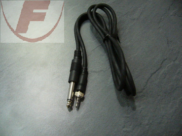 Klinke Adapterkabel, 1 m, mono, 6,3 mm Stecker / stereo 3,5 mm Stecker m Gewinde