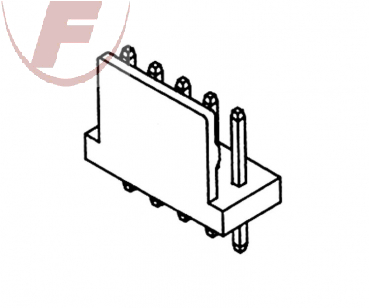 NSL25-04G, Nylon-Stiftl.  4-pol. gerade RM 2,54