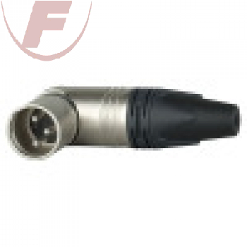 Neutrik NC3MRX, XLR Winkelstecker 3-polig  Lötanschluß, Silber