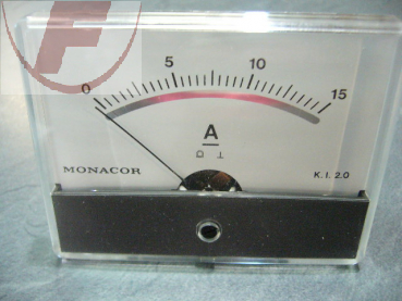 Drehspul-Einbauinstrument, 3 A, 86x64 mm