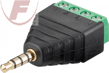 Adapter: Klinkenstecker 3,5mm stereo auf 4 Pin-Terminalblock stereo