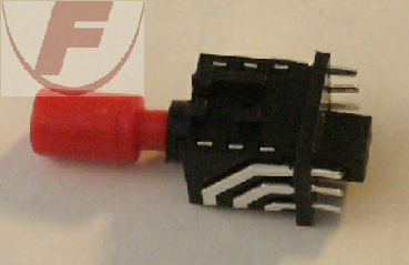 Drucktaster, 2xUM, rot, 0,1A/125V