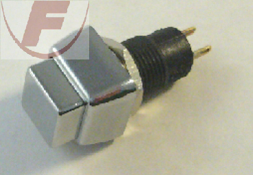 Drucktaster, Druck=EIN, silber, 1A/250V