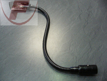 Schwanenhalsleuchte für Mischpulte, mit XLR-Stecker