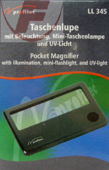 Taschenlupe mit Beleuchtung und UV Licht