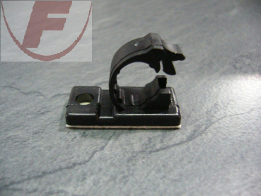 Kabelsockel selbstklebend, schwarz für Rundkabel  9mm
