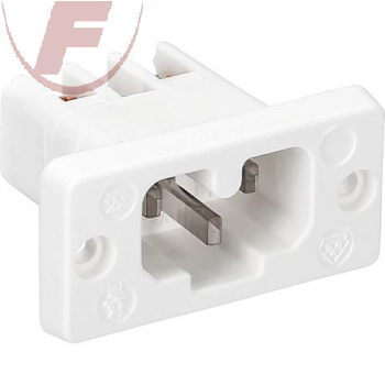 Heißgeräte-Einbaustecker weiß