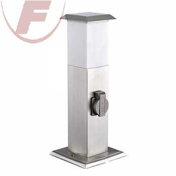 Energie-/Lichtsäule IP44 Edelstahl mit 2 Schuko-Steckdosen - G & L GmbH 40016602