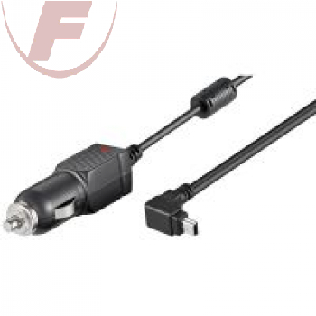 KFZ-Ladekabel (12/24 Volt) mini-USB mit abgewinkeltem Stecker