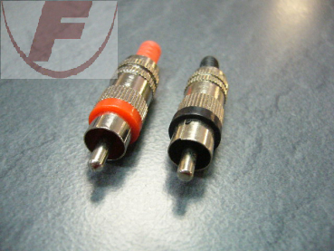 Cinch-Stecker schwarz