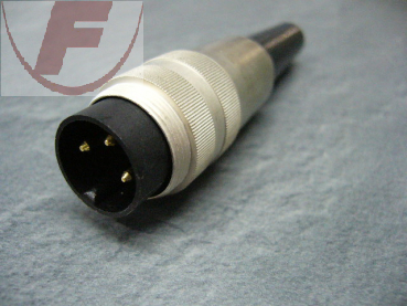 DIN-Stecker, gerade, 3-polig, Schraubverschluß