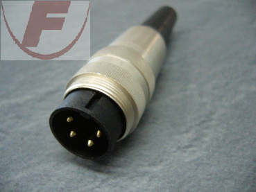 DIN-Stecker, gerade, 4-polig, Schraubverschluß