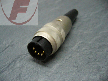 DIN-Stecker, gerade, 5-polig 180º Schraubverschluß