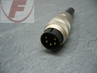 DIN-Stecker, gerade, 5-polig 240º Schraubverschluß