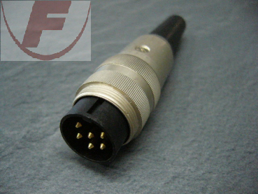 DIN-Stecker, gerade, 6-polig, Schraubverschluß