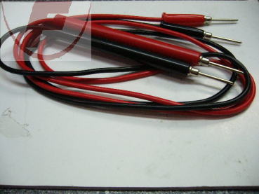 Prüfkabel rot/schwarz, Prüfspitze 2mm /Prüfspitze 2mm