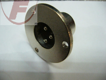 XLR-Buchsenstecker 3-polig ohne Verriegelung rund