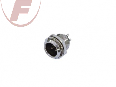 Mini-XLR-Buchsenstecker 3-polig ohne Verriegelung rund